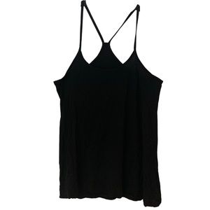 Black Strappy Racerback Tank